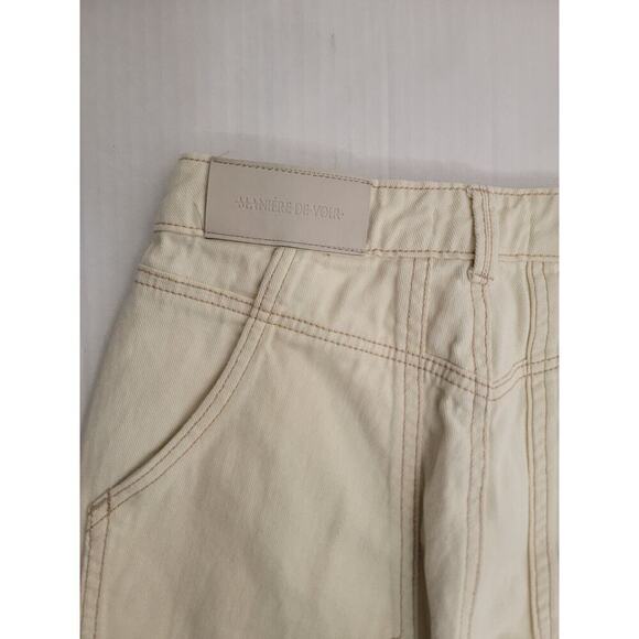 Maniere De Voir Cargo Denim Jeans Women’s 2 Tapered Snapp Of Ankle Stretwear - Picture 11 of 11